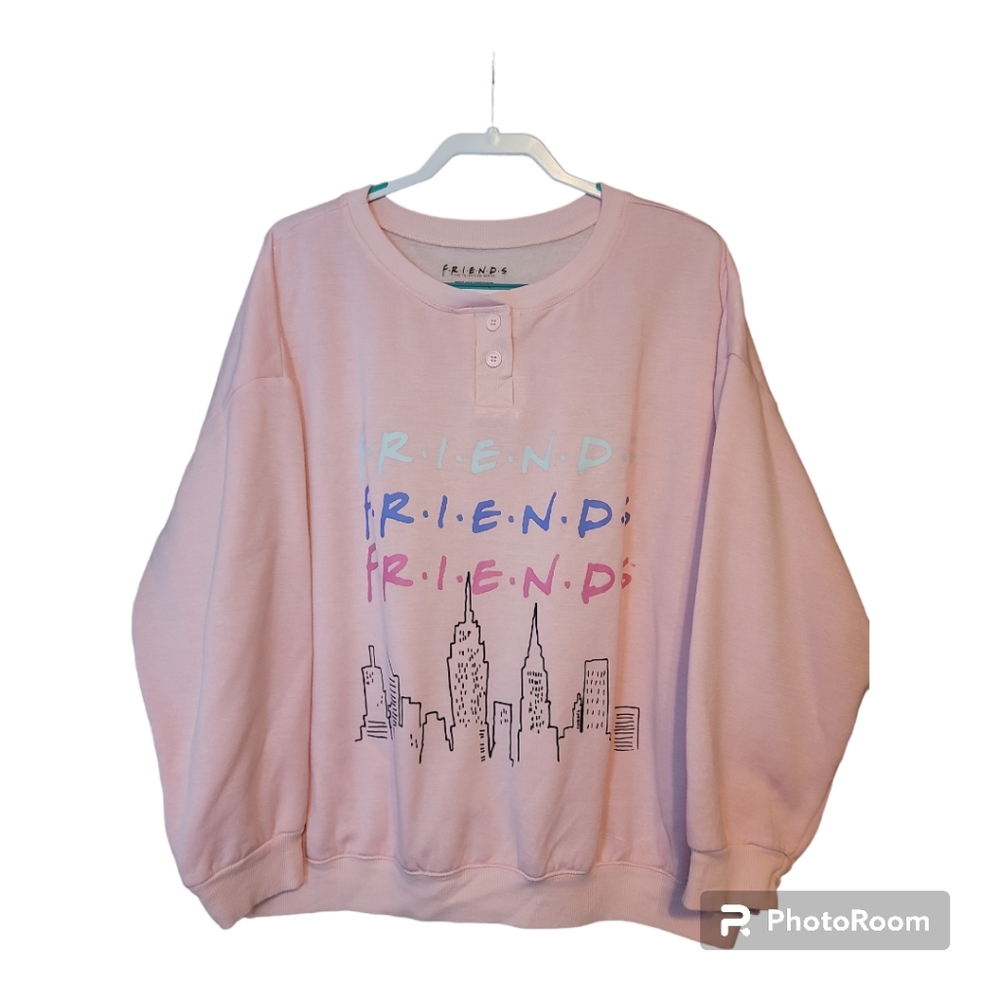 TV Friends pink sweatshirt 3X (22/24) soft crewneck warm